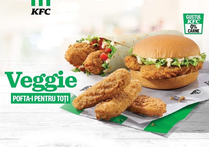 KFC lansează în premieră și în ediție limitată opțiuni de produse vegetariene KFC lansează în premieră și în ediție limitată opțiuni de produse vegetariene