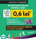 Auchan oferă mai mulți bani pentru reciclarea ambalajelor cu simbol SGR
