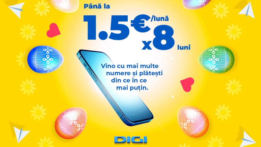 DIGI aduce motive de sărbătoare cu noua campanie de Paște