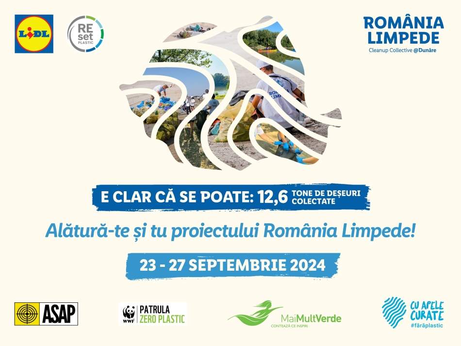De Ziua Dunării, Lidl România anunță continuarea proiectului România Limpede