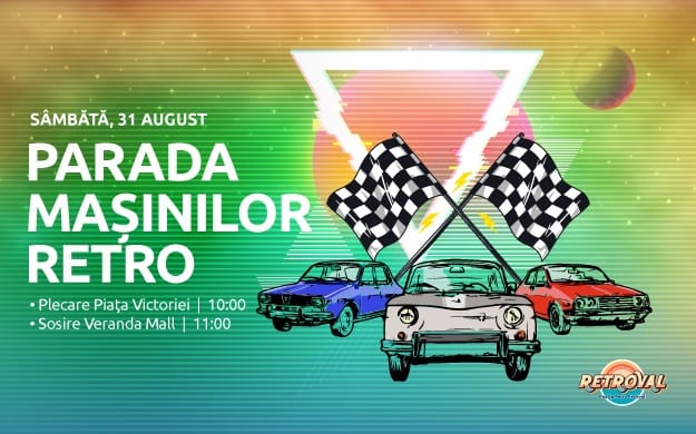RETROVAL Festival la Veranda Mall: Nostalgia anilor ’90-’00 revine cu concerte și o paradă de mașini retro