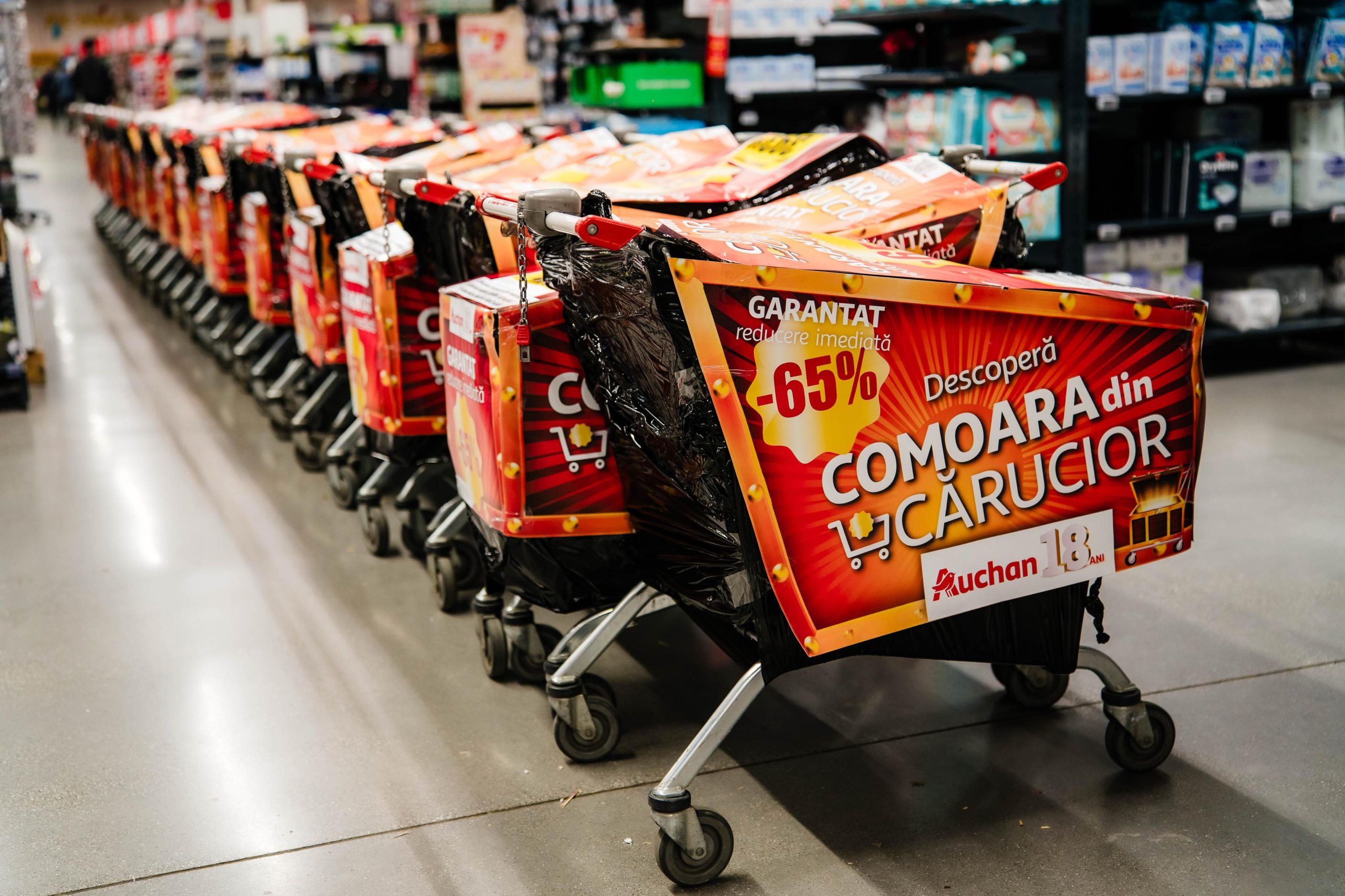 Cărucioarele surpriză cu -65% reducere garantată revin la Auchan, vineri, 18 octombrie Cărucioarele surpriză cu -65% reducere garantată revin la Auchan, vineri, 18 octombrie