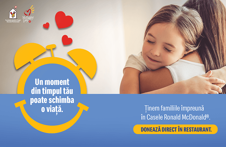 McHappy Day® continuă să ofere sprijinul necesar copiilor spitalizați și familiilor din Casele Ronald McDonald, la a doua ediție din acest an a campaniei