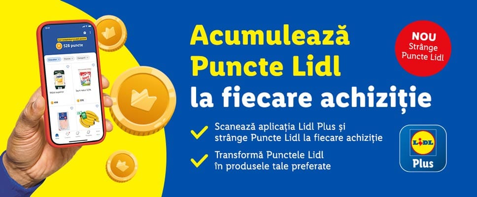 Lidl România introduce un nou beneficiu în aplicatia Lidl Plus care le oferă clienților recompense la cumpărături