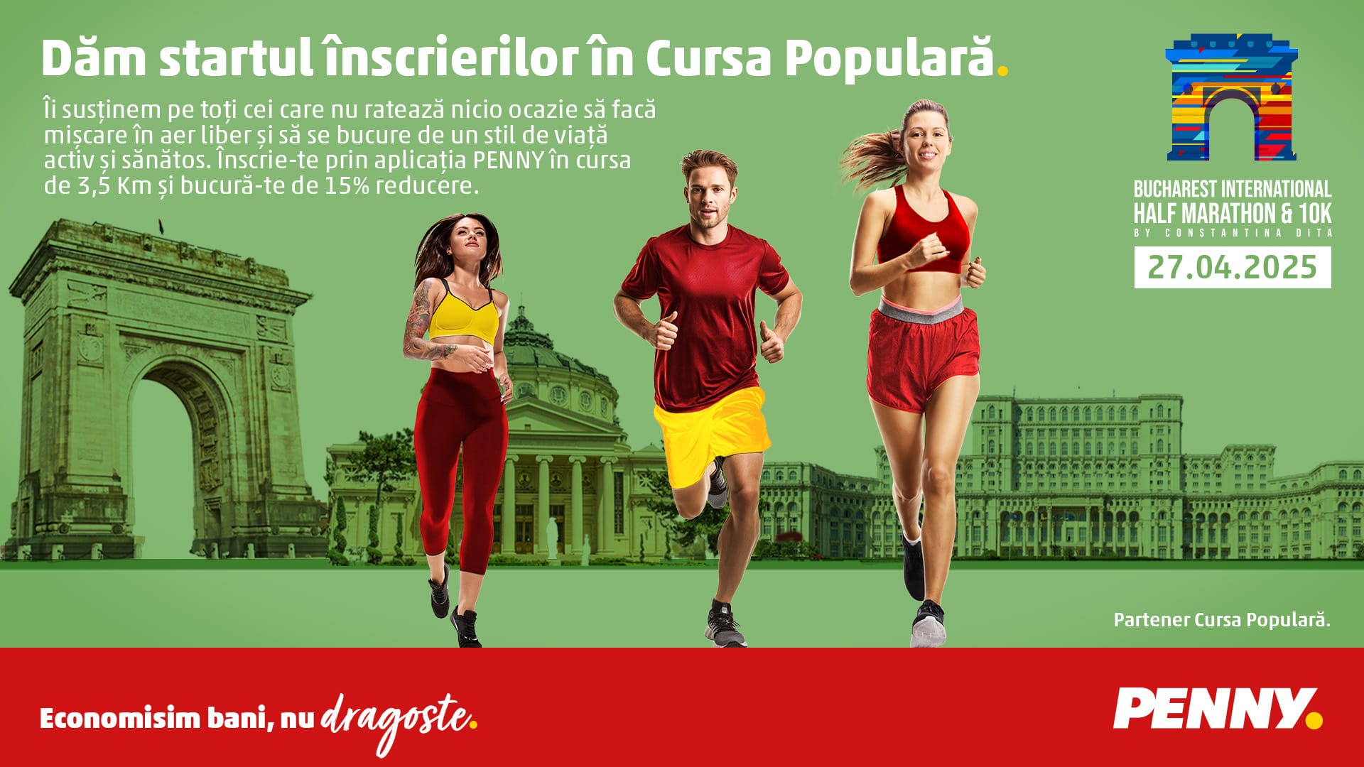 PENNY, partener principal al Cursei Populare 3.5K in cadrul Bucharest International Half Marathon by Constantina Diță PENNY, partener principal al Cursei Populare 3.5K in cadrul Bucharest International Half Marathon by Constantina Diță
