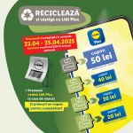 Lidl România transformă reciclarea într-un avantaj real pentru clienți, oferind cupoane de până la 50 de lei în aplicația Lidl Plus