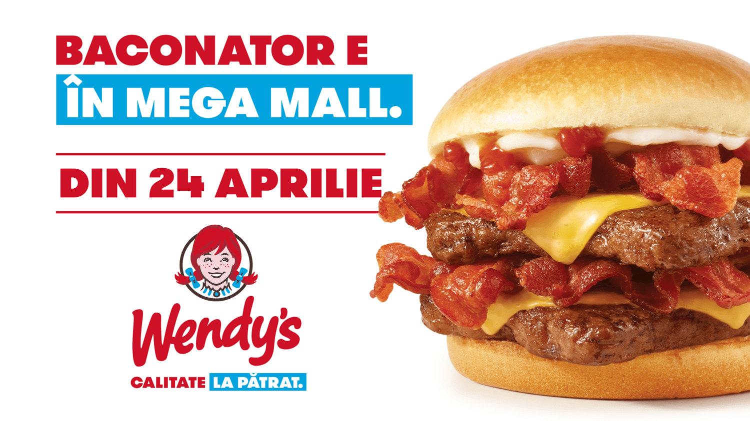 Wendy’s®, unul dintre cele mai cunoscute branduri de restaurante, se deschide în Mega Mall București pe 24 aprilie Wendy’s®, unul dintre cele mai cunoscute branduri de restaurante, se deschide în Mega Mall București pe 24 aprilie