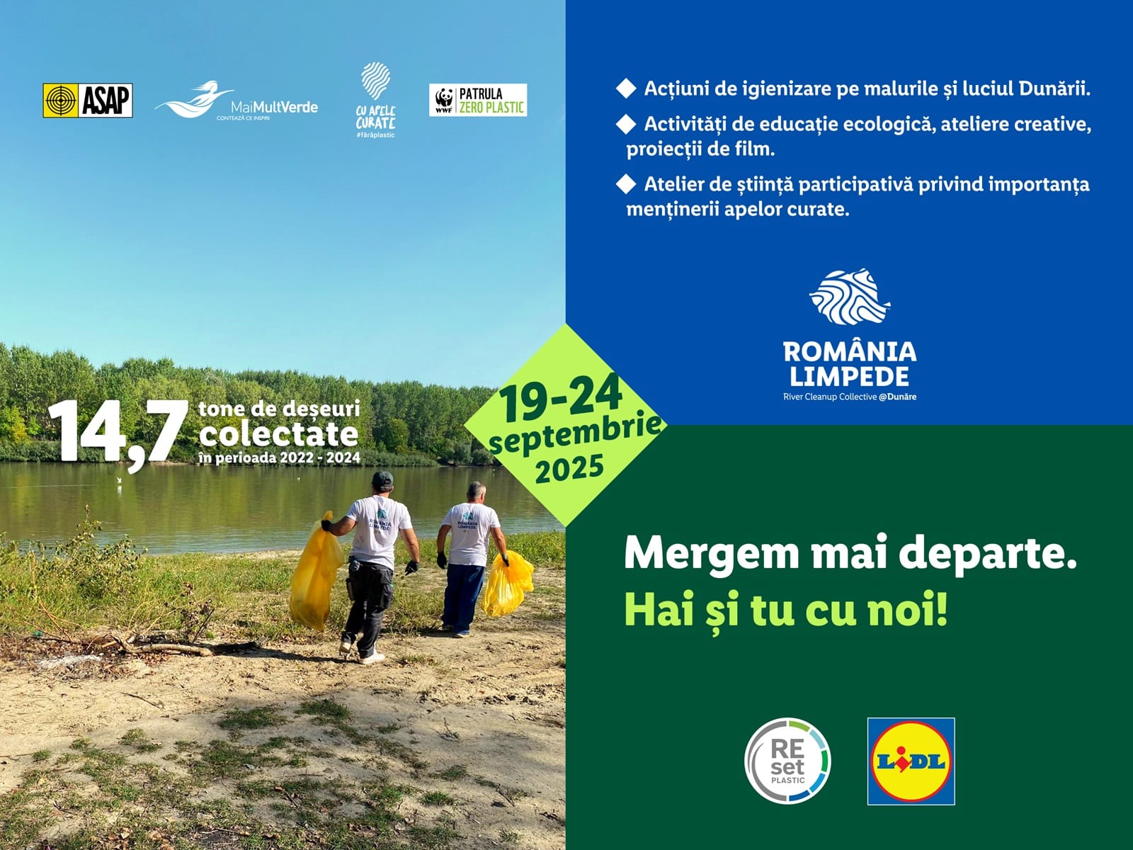 Parteneriat strategic pentru mediu: Lidl România și 3 ONG-uri continuă programul pentru o Dunăre curată