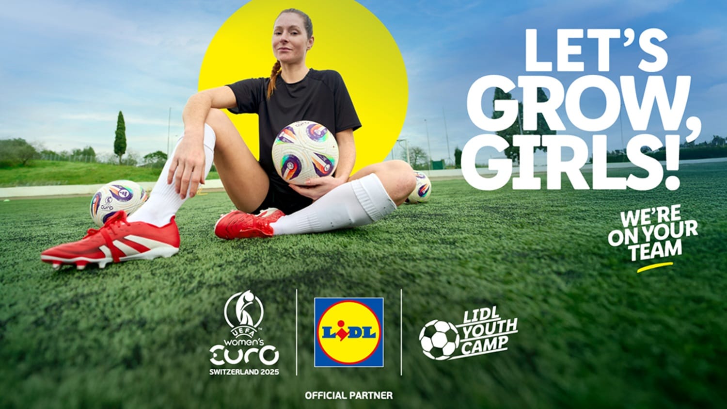 Lidl susține sănătatea generațiilor viitoare de femei printr-un nou program european de fotbal dedicat, ca parte a parteneriatului oficial cu UEFA Women’s EURO, în colaborare cu WePlayStrong Lidl susține sănătatea generațiilor viitoare de femei printr-un nou program european de fotbal dedicat, ca parte a parteneriatului oficial cu UEFA Women’s EURO, în colaborare cu WePlayStrong