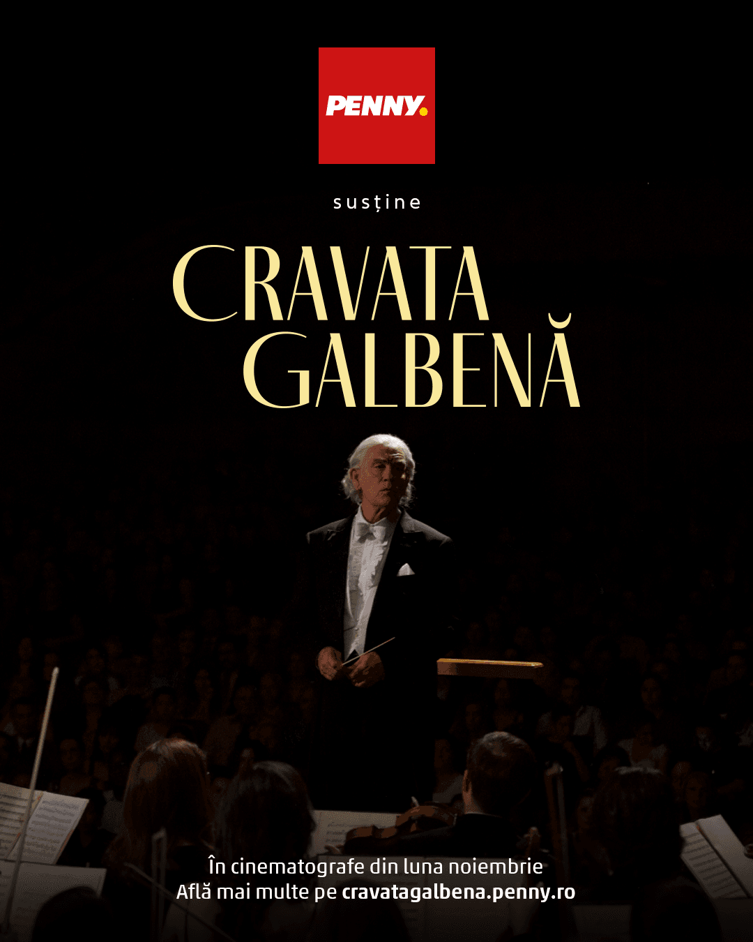 PENNY susține filmul Cravata Galbenă, povestea extraordinară a lui Sergiu Celibidache, cu John Malkovich în rol principal