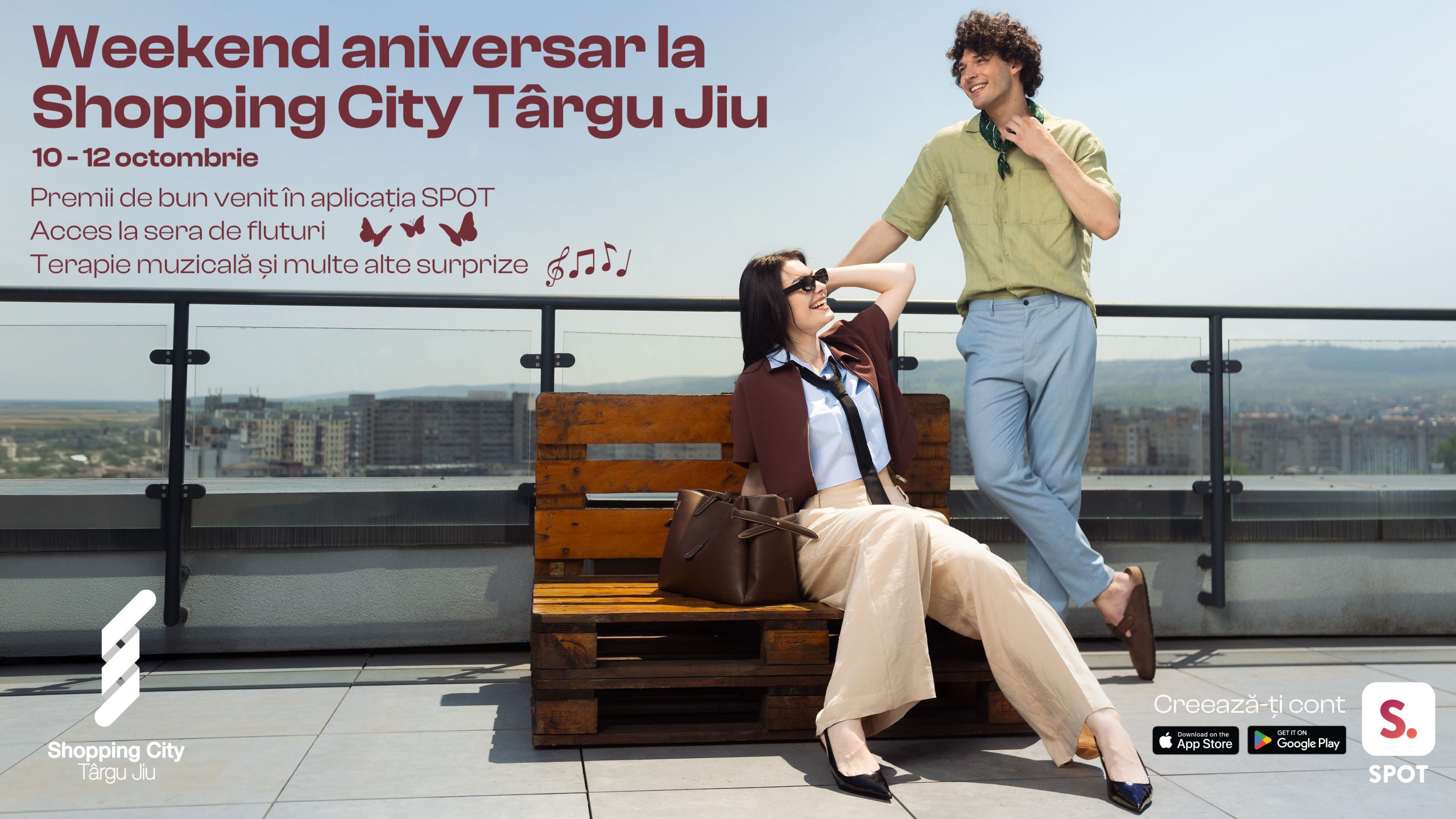 Centrul comercial Shopping City Târgu Jiu sărbătorește weekendul aniversar prin fluturi spectaculoși, jocuri și premii surpriză