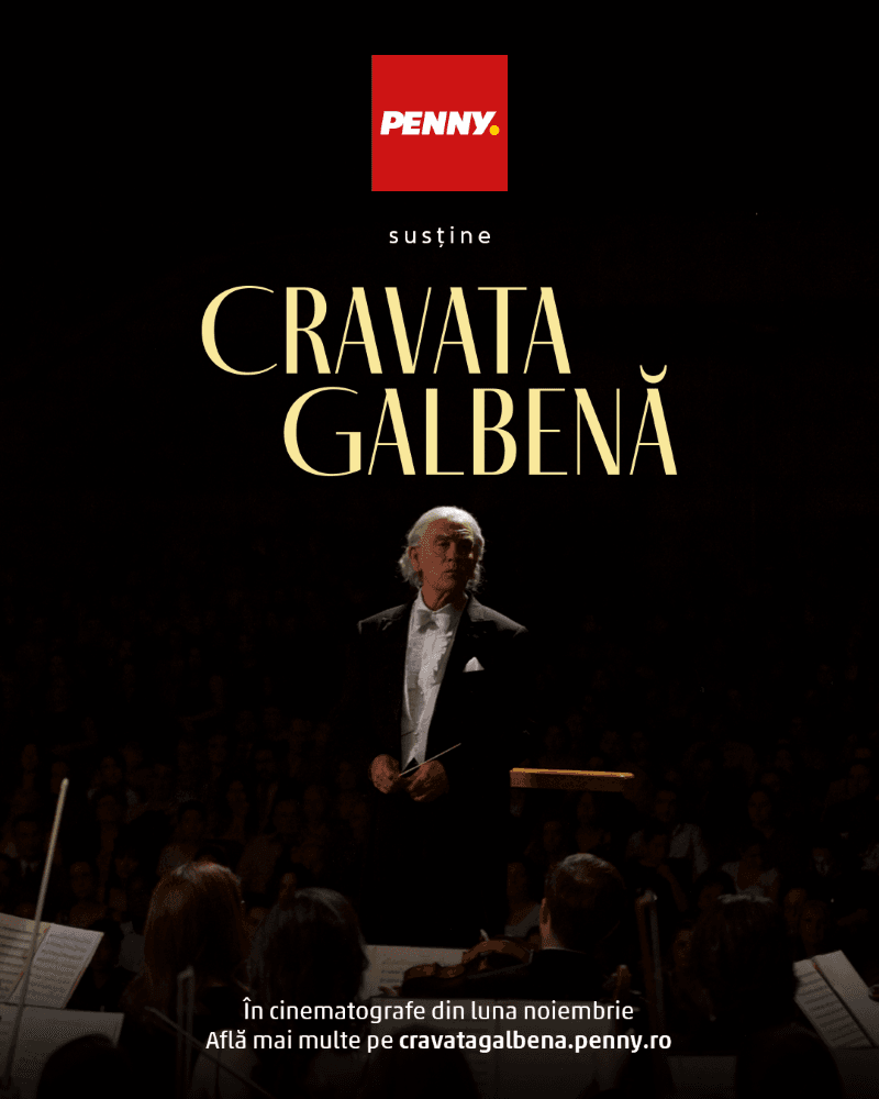 PENNY susține filmul Cravata Galbenă – povestea extraordinară a lui Sergiu Celibidache, unul dintre cei mai influenți artiști ai secolului XX PENNY susține filmul Cravata Galbenă – povestea extraordinară a lui Sergiu Celibidache, unul dintre cei mai influenți artiști ai secolului XX