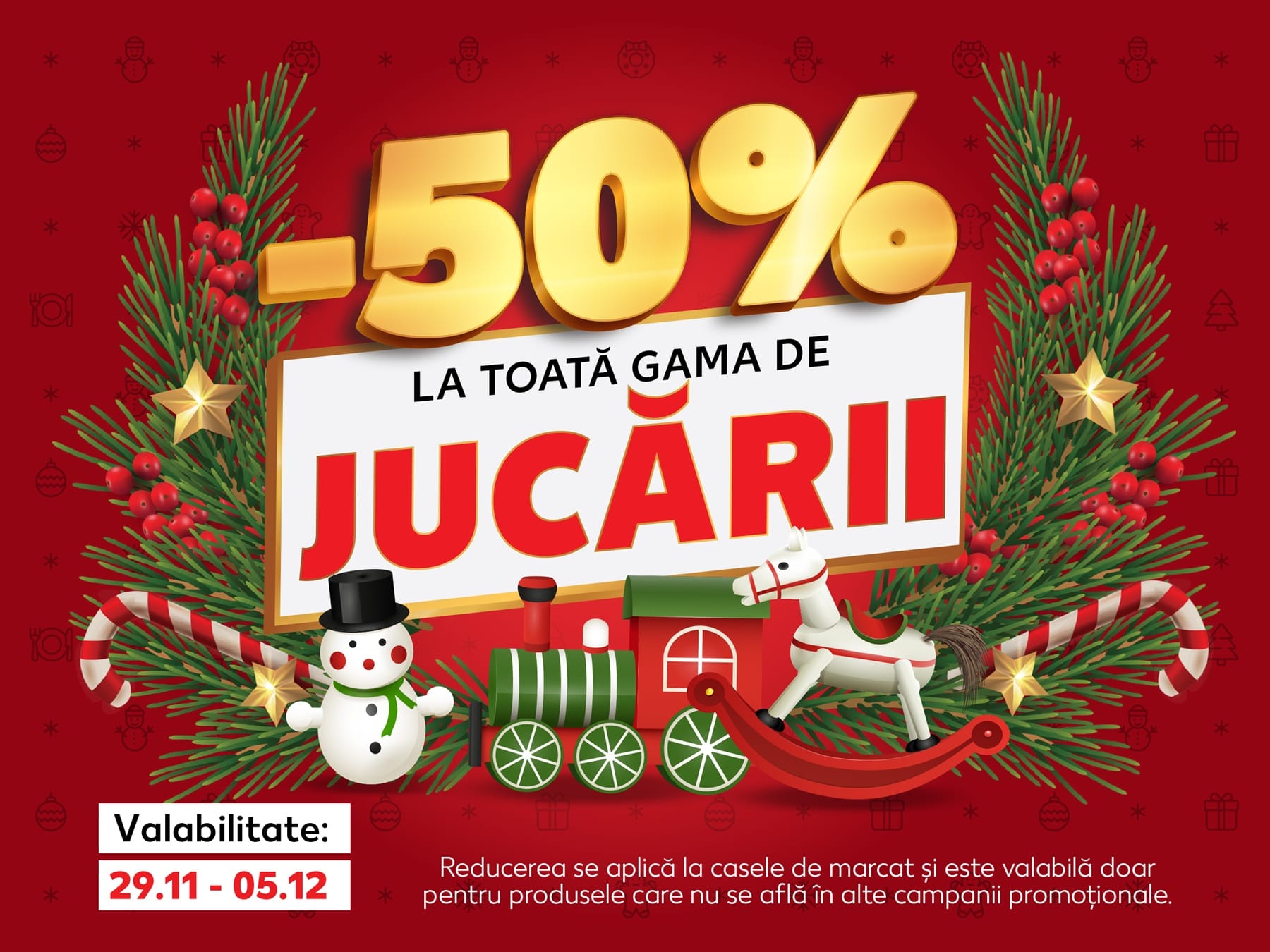 În perioada 29 noiembrie – 5 decembrie 2025, Kaufland anunță reduceri de 50% la toată gama de jucării