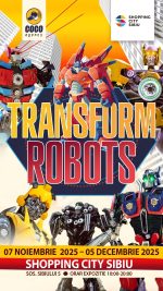 Transform Robots, o incursiune spectaculoasă în lumea roboților Transformers, găzduită de Shopping City Sibiu