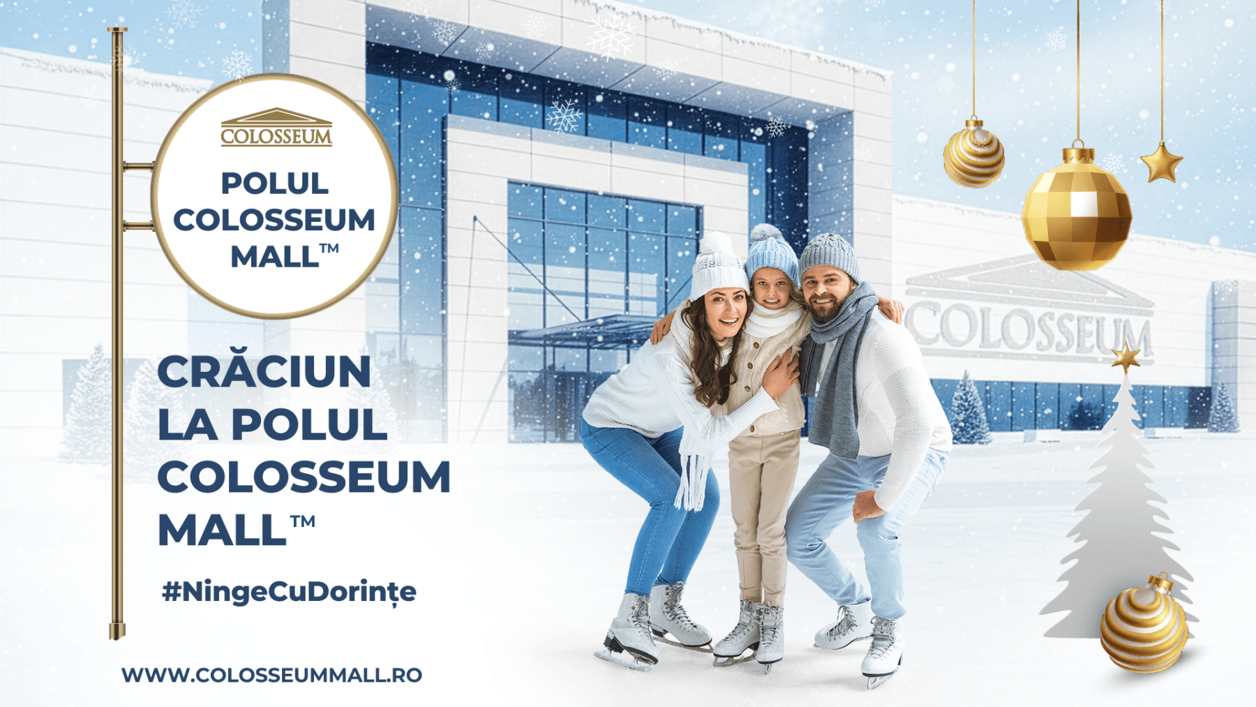 Programul de functionare al centrului comercial Colosseum Mall din perioada sarbatorilor de iarna 2025-2026