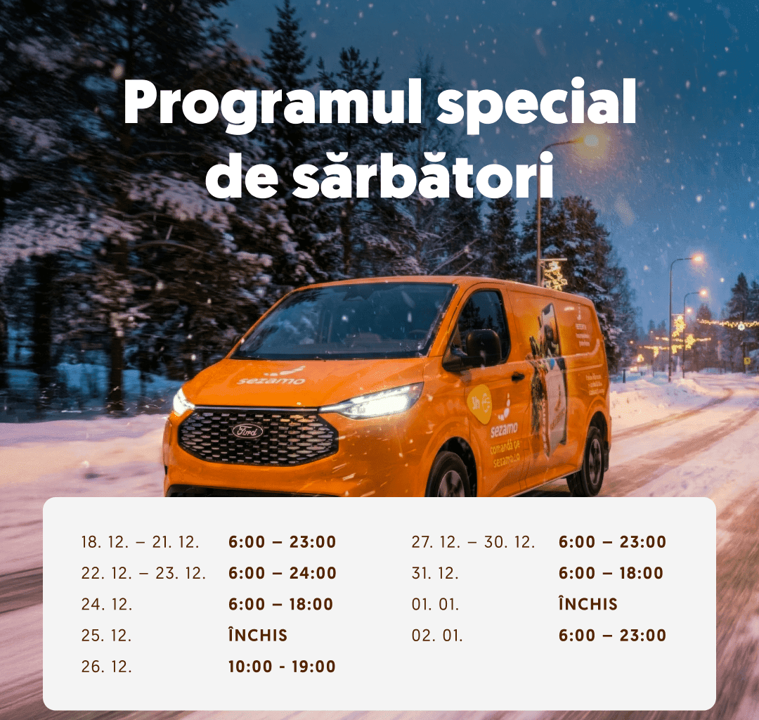 Sezamo anunță programul special pentriu sărbători de iarnă 2025-2026 și o campanie dedicată mesei de Crăciun Sezamo anunță programul special pentriu sărbători de iarnă 2025-2026 și o campanie dedicată mesei de Crăciun