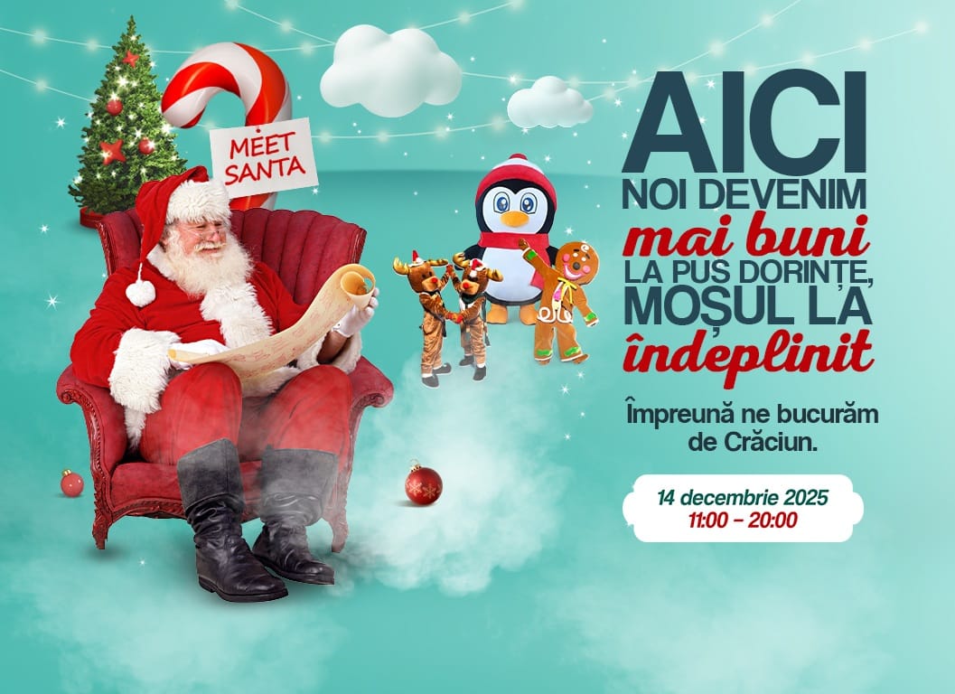 Centrul comercial Shopping City Deva anunță programul de sărbători și aduce premii speciale pentru vizitatori