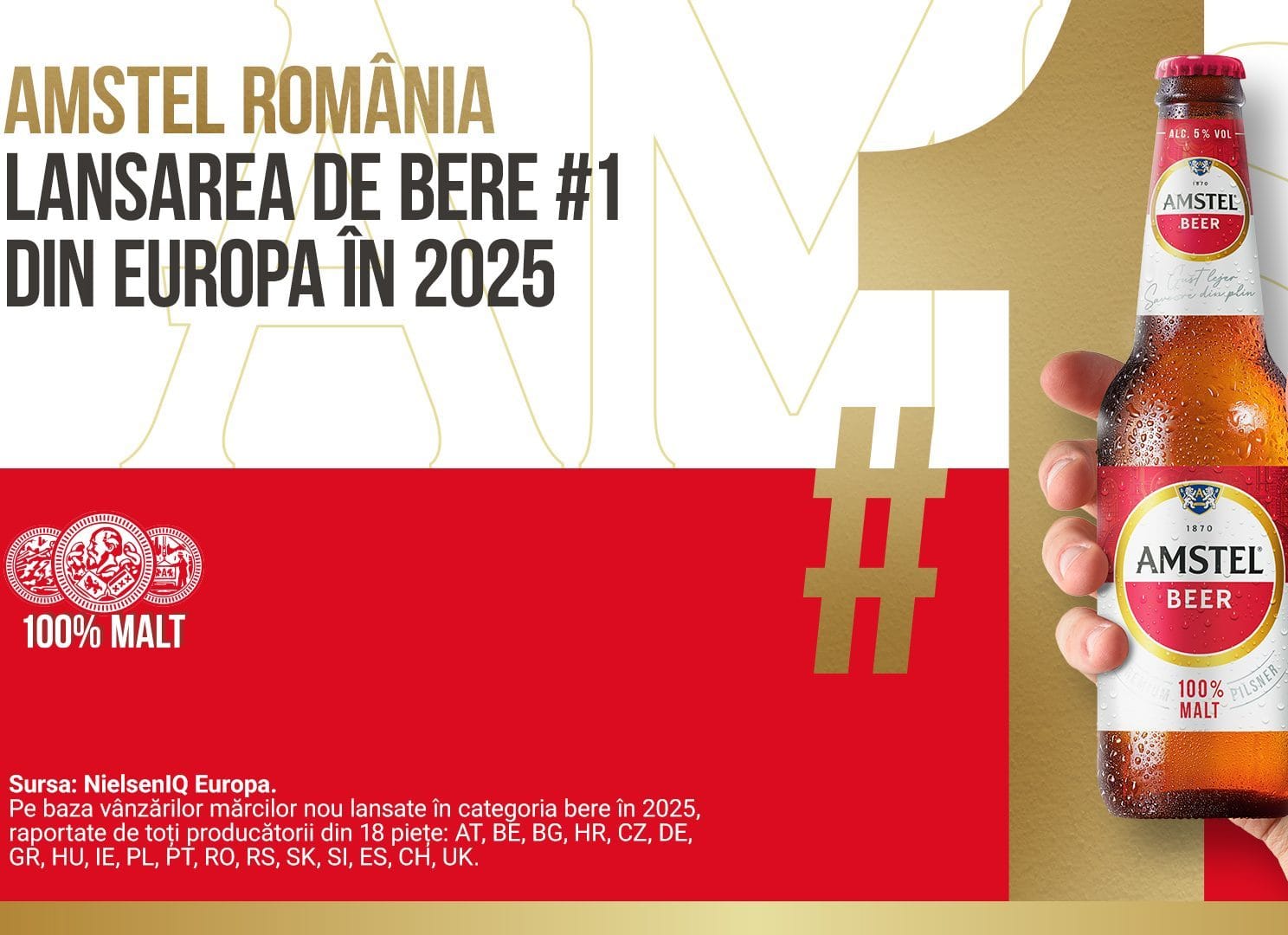 Introducerea mărcii Amstel®în România, cea mai mare lansare din categoria de bere din Europa în 2025