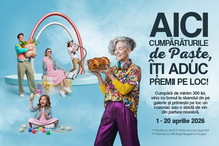 Centrul Comercial Auchan Titan și Vulcan Value Centre întâmpină Paștele cu surprize pentru vizitatori