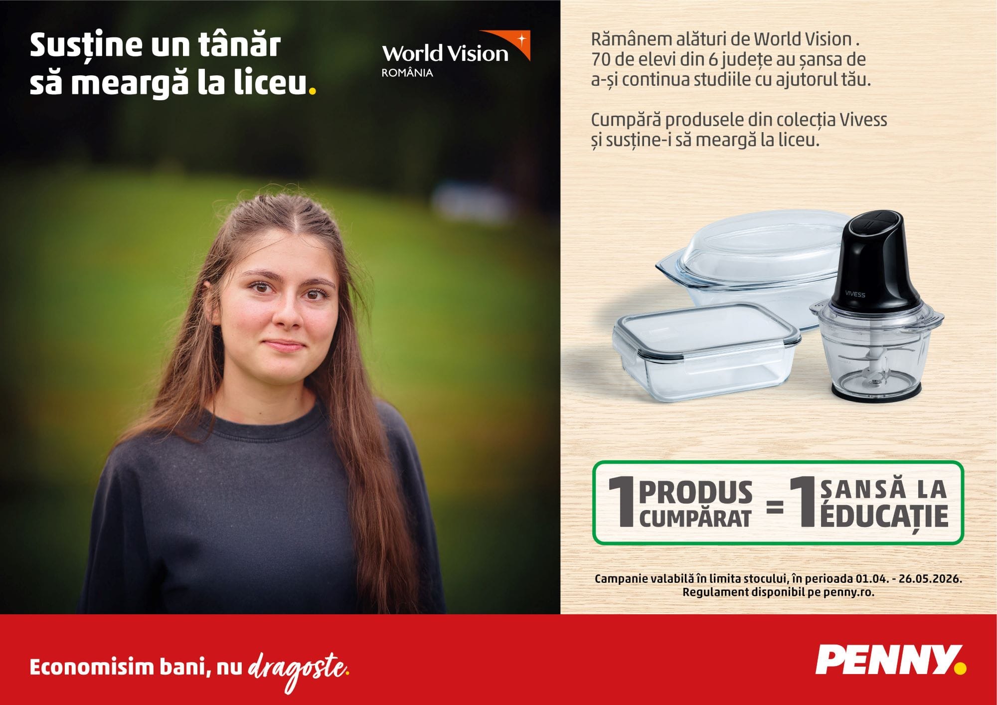 O nouă campanie de loializare în magazinele PENNY: Vivess ține proaspătă pasiunea pentru gătit