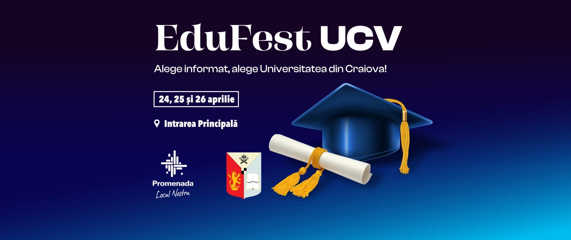 Promenada Craiova găzduiește EduFest UCV, evenimentul dedicat elevilor și viitorilor studenți