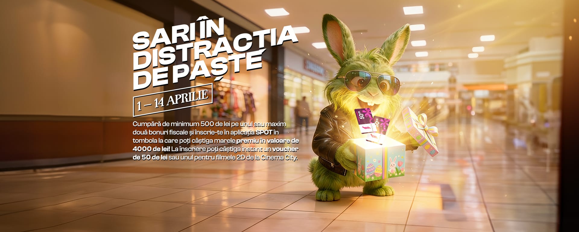 Shopping City Târgu Jiu anunță programul special de funcționare și activitățile organizate cu ocazia sărbătorilor de Paște Shopping City Târgu Jiu anunță programul special de funcționare și activitățile organizate cu ocazia sărbătorilor de Paște