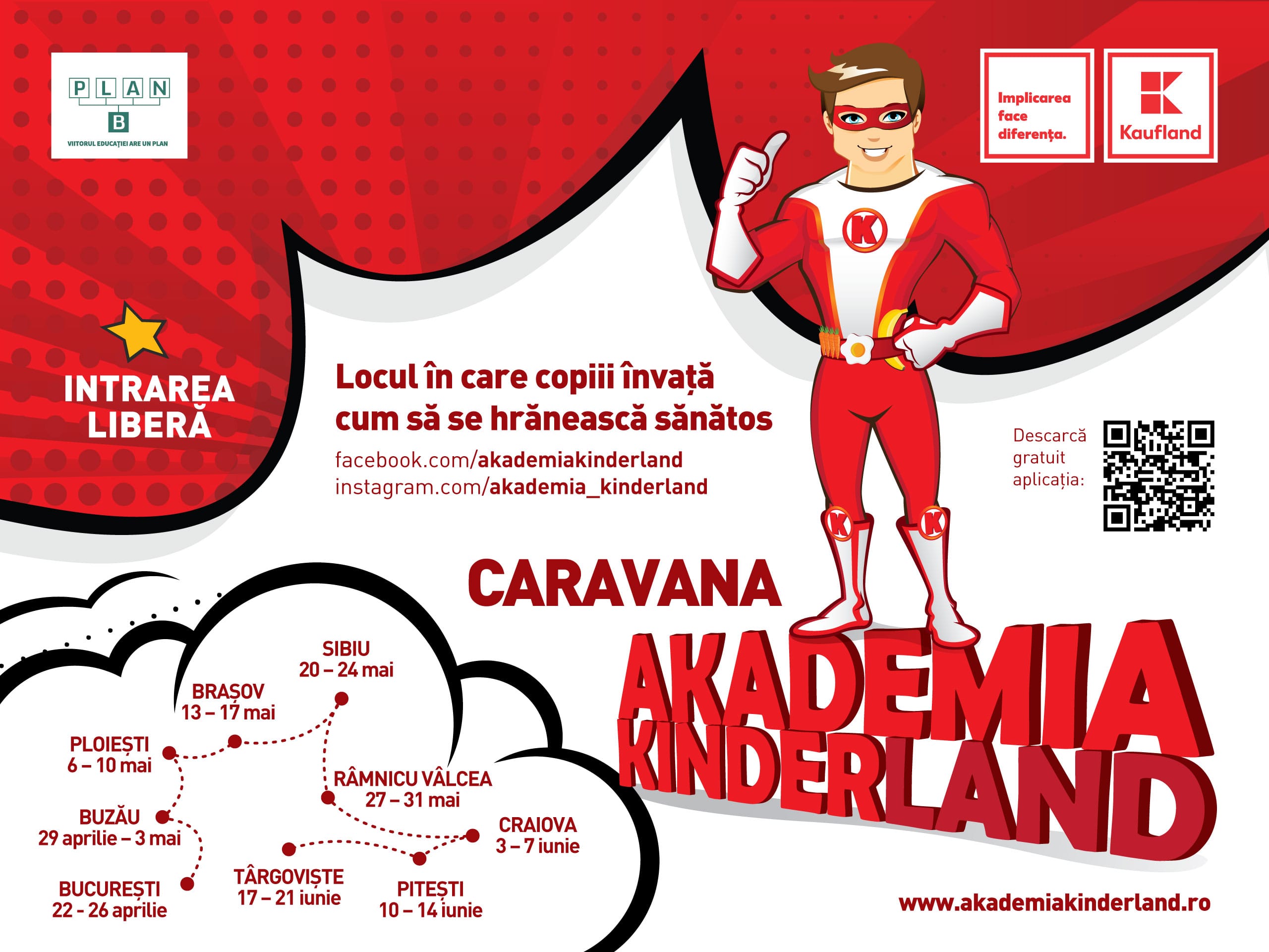 Începe Caravana Akademia Kinderland: proiect dedicat alimentației sănătoase