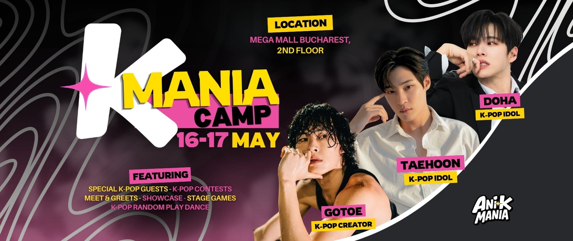 Mega Mall lansează în premieră K-MANIA CAMP, un nou format de convenție K-pop, dedicat competițiilor de voce și dans