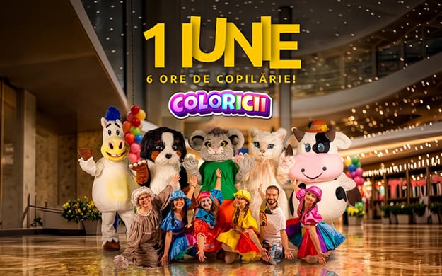 Ziua Copilului la Veranda Mall: Șase ore de distracție gratuită în aer liber alături de Coloricii