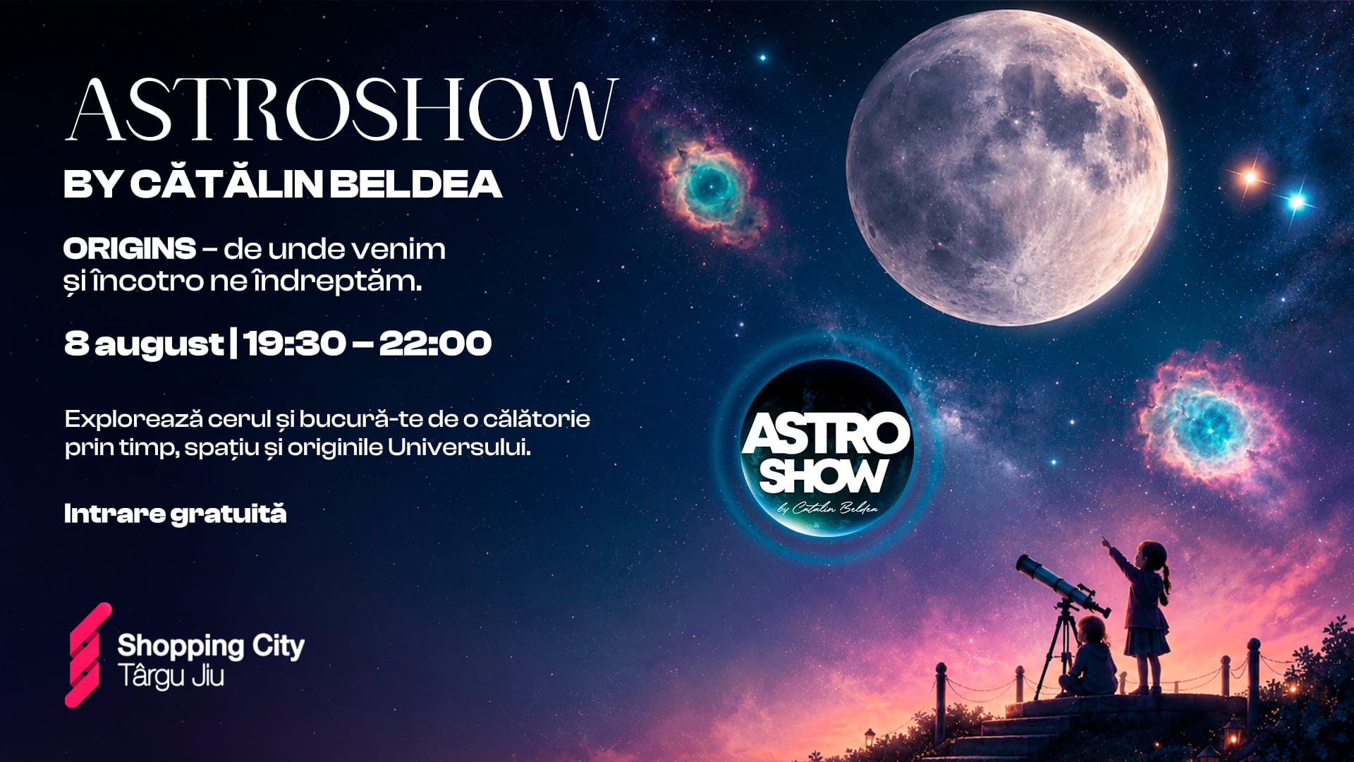Shopping City Târgu Jiu aduce AstroShow, o expoziție de mașini retro și marchează redeschiderea OPTIblu într-o nouă locație Shopping City Târgu Jiu aduce AstroShow, o expoziție de mașini retro și marchează redeschiderea OPTIblu într-o nouă locație