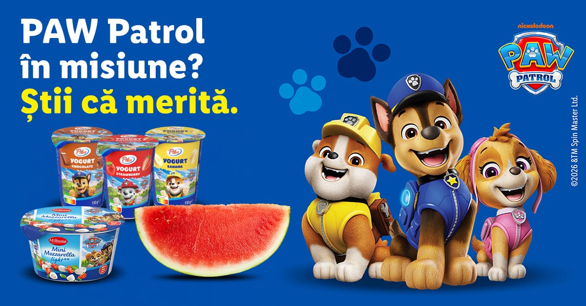 Lidl România aduce îndrăgitul univers animat PAW Patrol® printr-o selecție de produse dedicate celor mici și un concurs cu premii Lidl România aduce îndrăgitul univers animat PAW Patrol® printr-o selecție de produse dedicate celor mici și un concurs cu premii