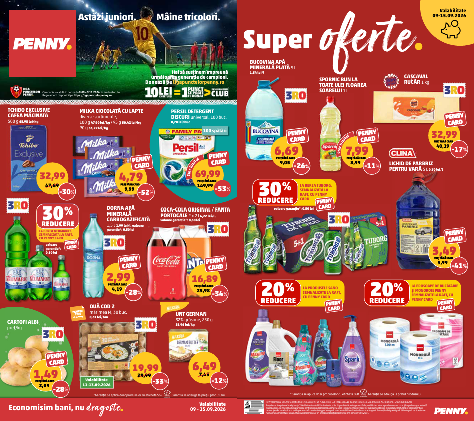 În perioada 9-15 septembrie 2026, PENNY desfășoară Campania „Astăzi juniori. Mâine tricolori”, cu produse 3RO și oferte speciale
