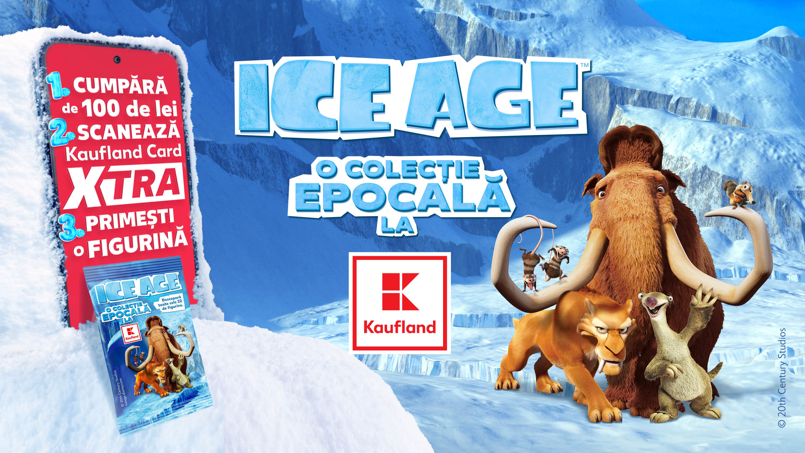 Kaufland aduce personajele Ice Age în magazine, într-o colecție epocală de figurine, disponibilă de astăzi Kaufland aduce personajele Ice Age în magazine, într-o colecție epocală de figurine, disponibilă de astăzi