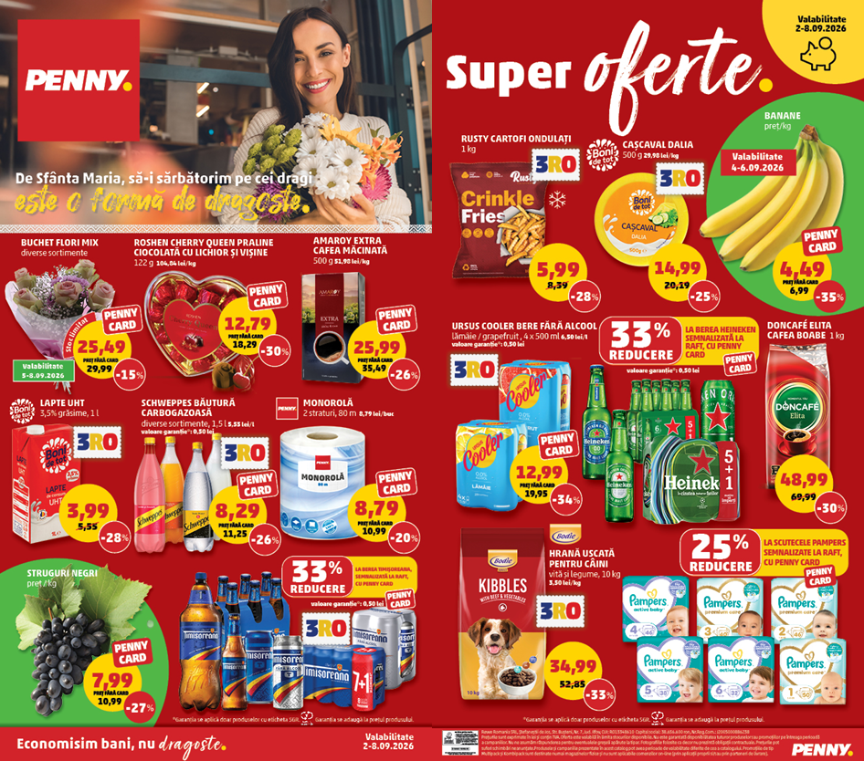 PENNY România: produse pentru mesele de Sfânta Maria, produse 3RO și oferte speciale în perioada 2-8 septembrie 2026 PENNY România: produse pentru mesele de Sfânta Maria, produse 3RO și oferte speciale în perioada 2-8 septembrie 2026
