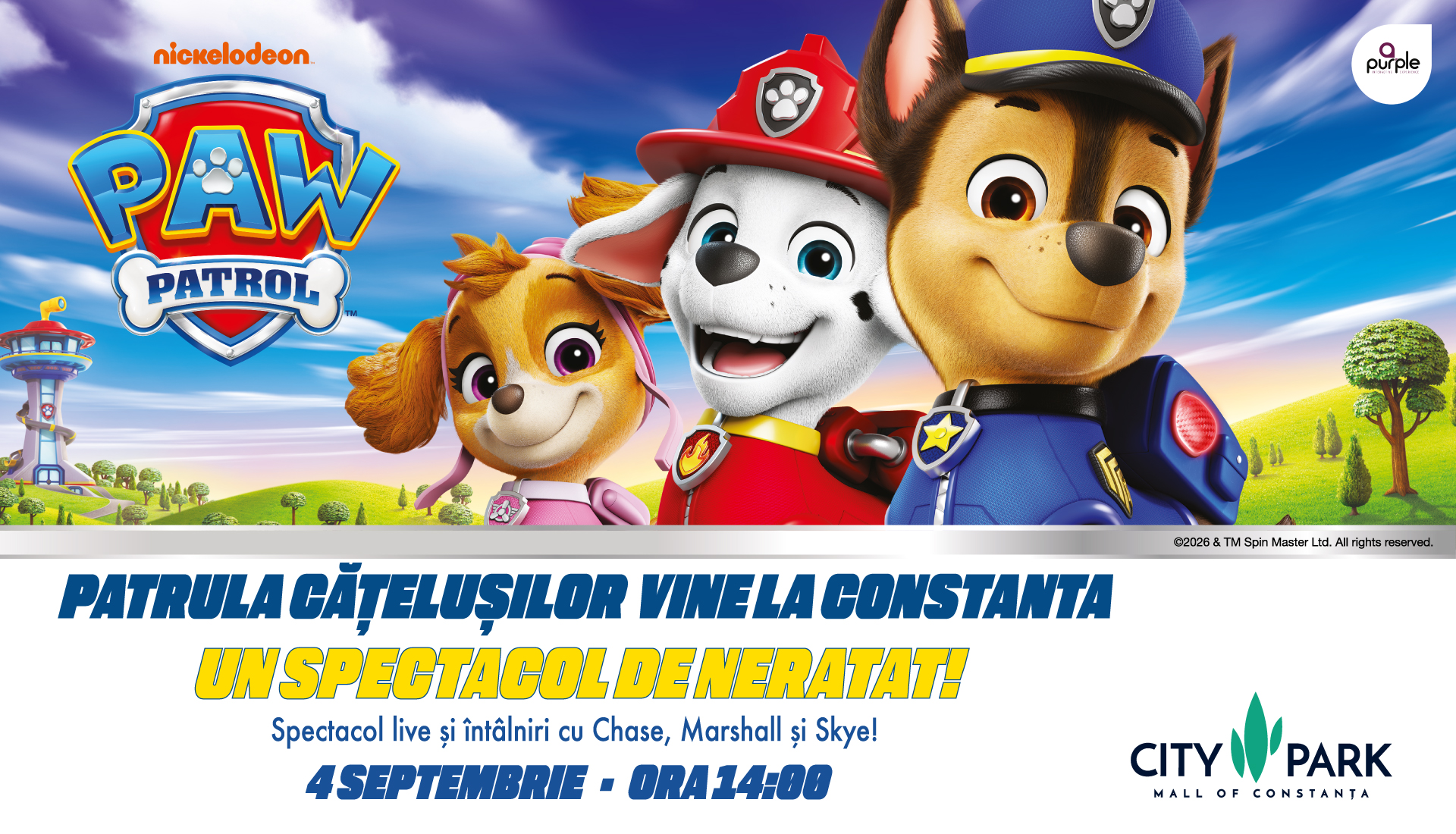 City Park Mall aduce PAW PATROL Mini Show și AstroShow, iar expoziția Dinozauri & Plante Carnivore până pe 13 septembrie