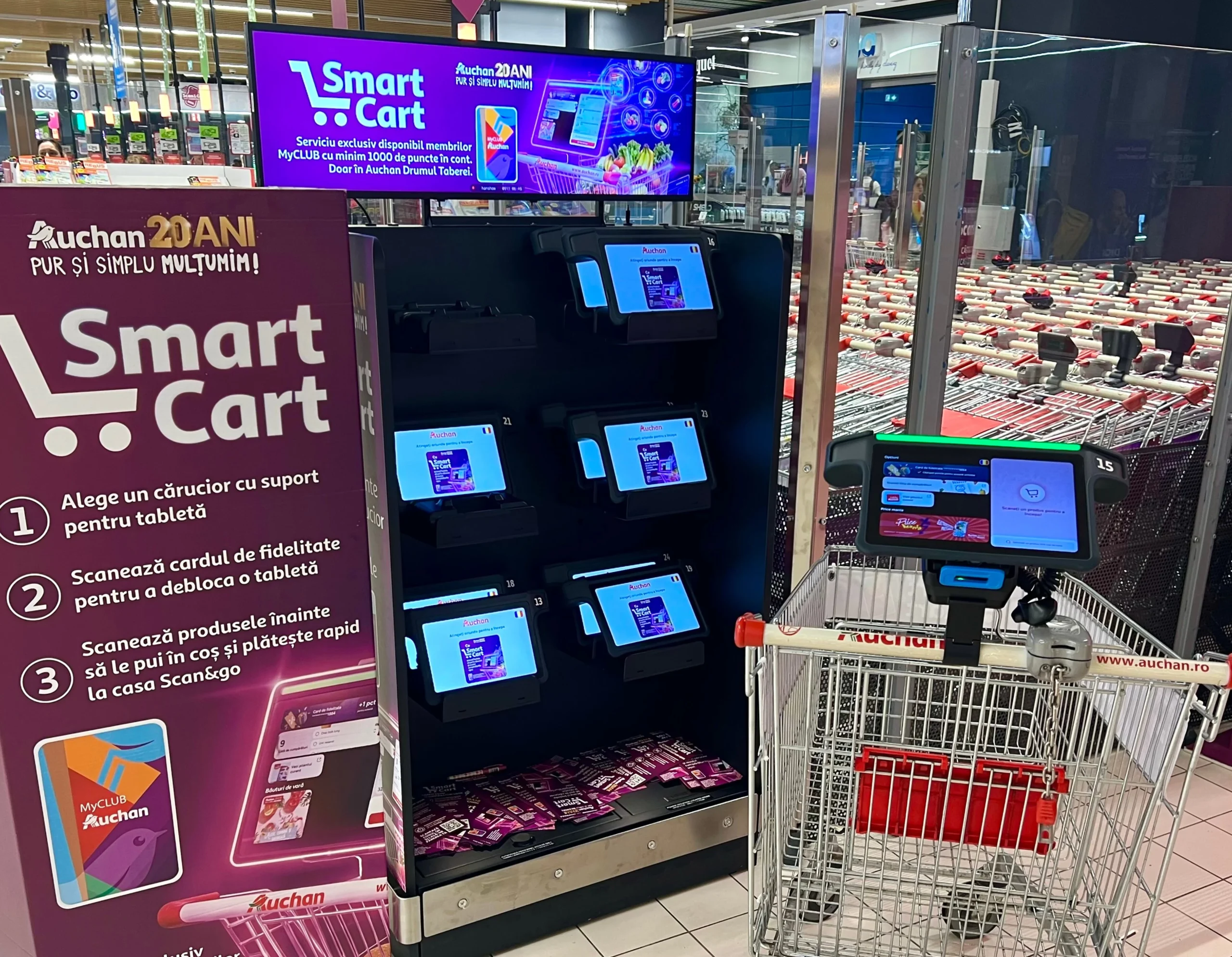 Auchan extinde experiența digitală și testează Smart Cart, pentru cumpărături mai simple, rapide și confortabile Auchan extinde experiența digitală și testează Smart Cart, pentru cumpărături mai simple, rapide și confortabile